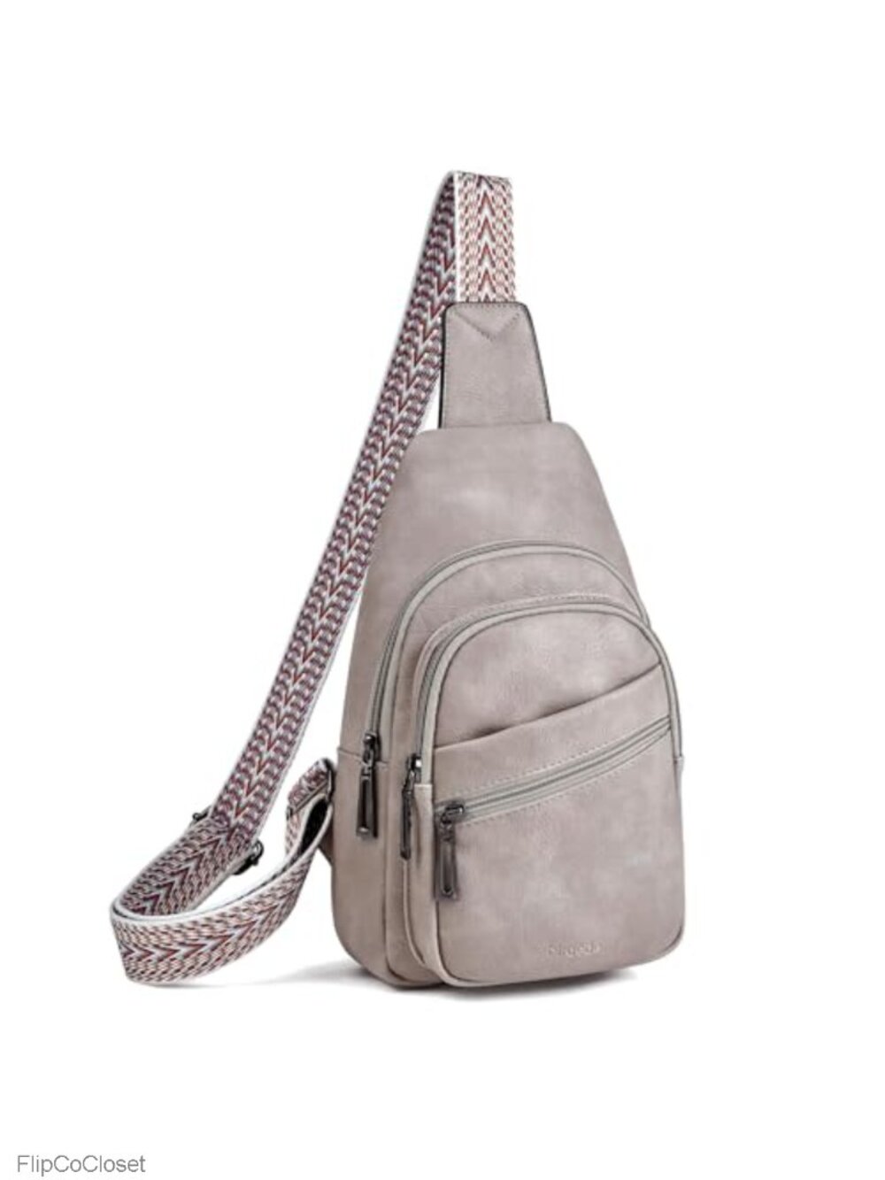 Vegan PU Leather Sling Bag Crossbody Adjustable Strap Anti Theft